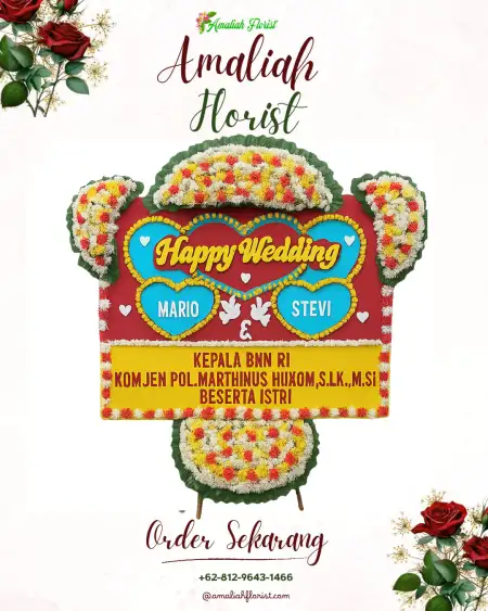 Papan Bunga Pernikahan Sukau